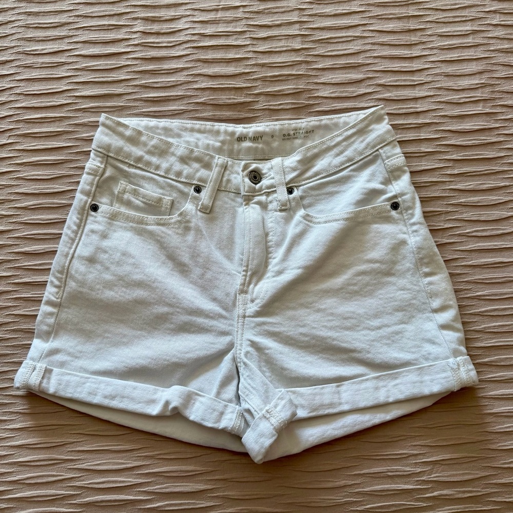 Old Navy Women's White Denim Shorts Size 0